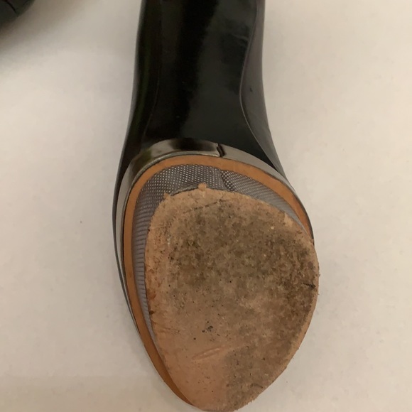 B Brian Atwood Franciska Peep Toe Pump Black Platform Sz 8 - Picture 11 of 11